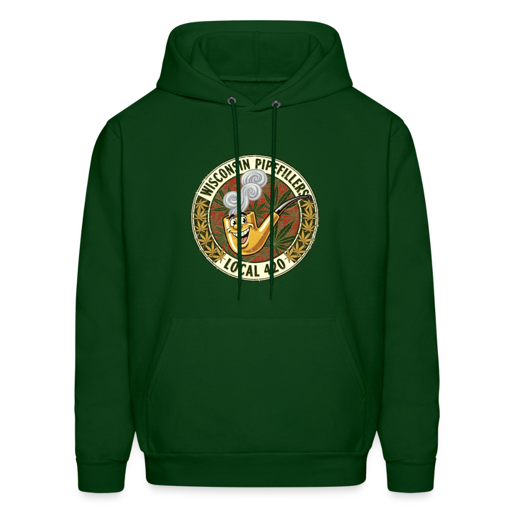 WISCONSIN PIPEFILLERS LOCL 420 Men's Hoodie - forest green