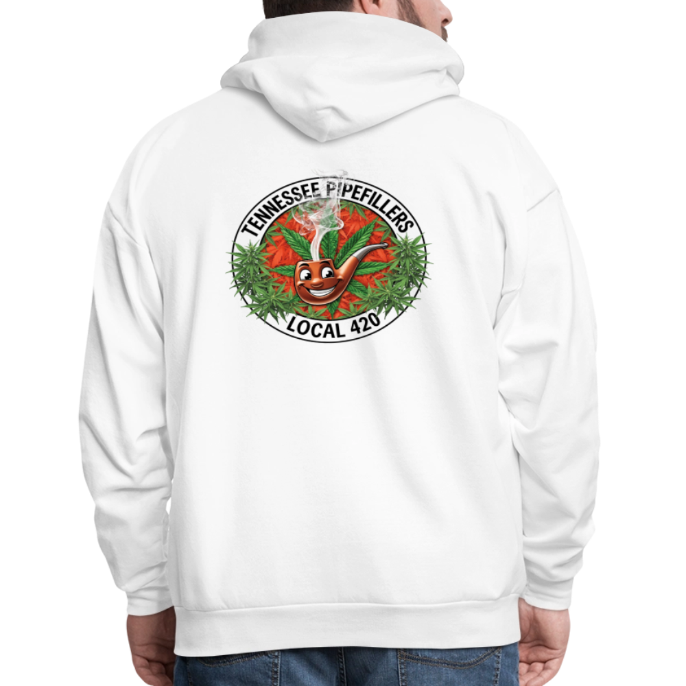 TENNESSEE PIPEFILLERS LOCAL 420 Men's Hoodie - white