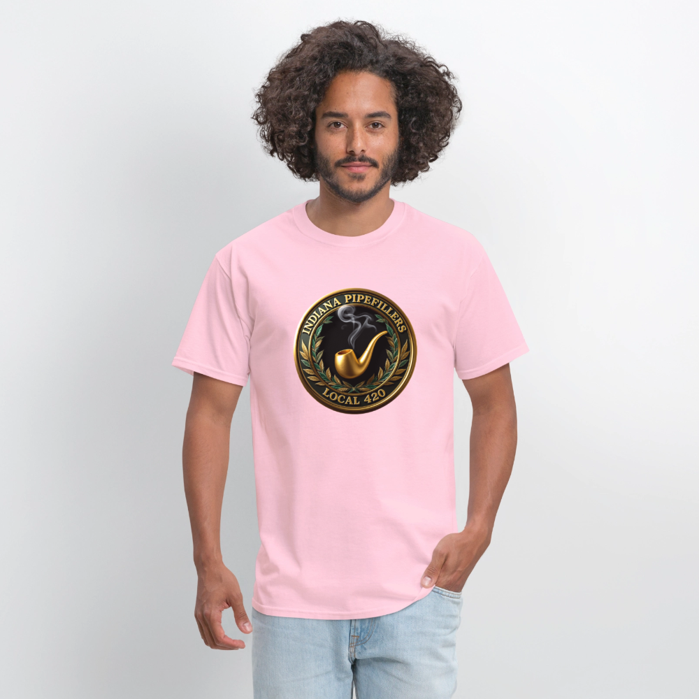 INDIANA PIPEFILLERS LOCAL 420 F/B DESIGN Men's T-Shirt - pink