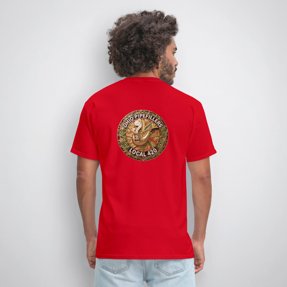 OHIO PIPEFILLERS LOCAL 420  F/B DESIGNS Men's T-Shirt - red
