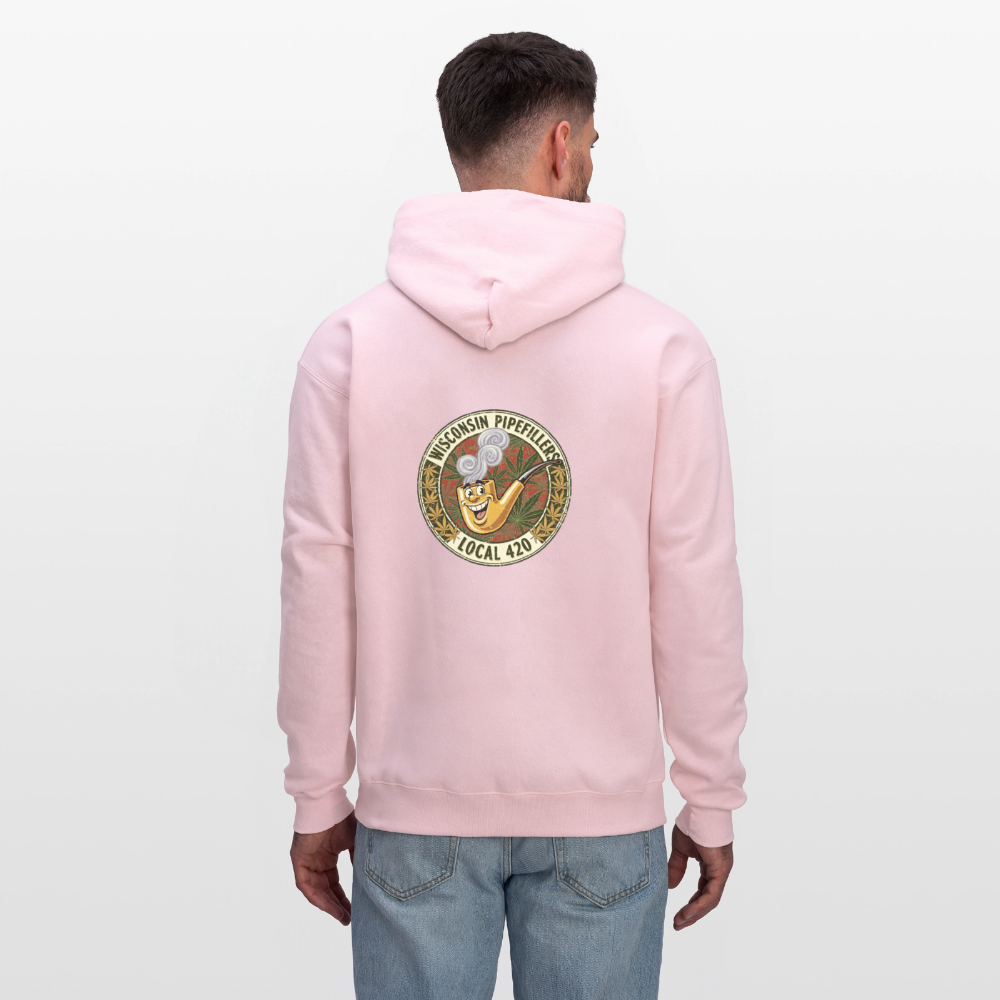 WISCONSIN PIPEFILLERS LOCL 420 F/B DESIGN Men's Hoodie - pale pink