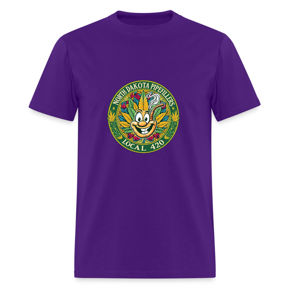 NORTH DAKOTA PIPEFILLERS LOCAL 420 Men's T-Shirt - purple
