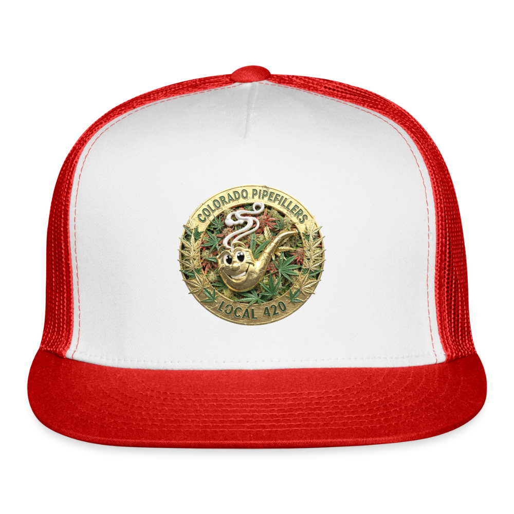COLORADO PIPEFILLERS LOCAL 420 Trucker Hat - white/red