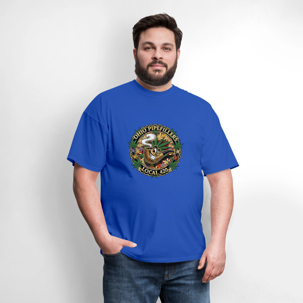 OHIO PIPEFILLERS LOCAL 420 Men's T-Shirt - royal blue