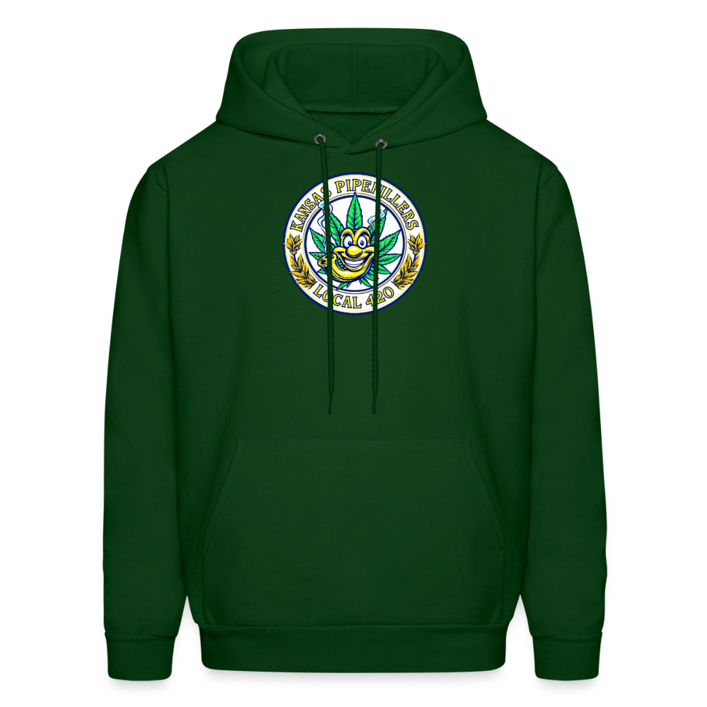 KANSAS PIPEFILLERS LOCAL 420 F/B DESIGNS  Men's Hoodie - forest green
