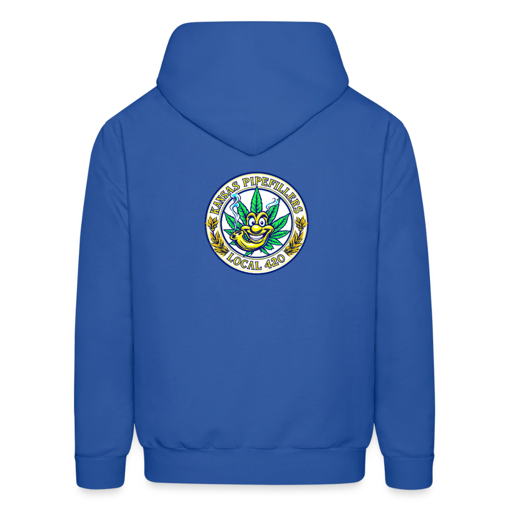 KANSAS PIPEFILLERS LOCAL 420 F/B DESIGNS Men's Hoodie - royal blue