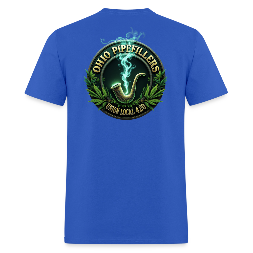 OHIO PIPEFILLERS UNION LOCAL 420 F/B DESIGNS Men's T-Shirt - royal blue