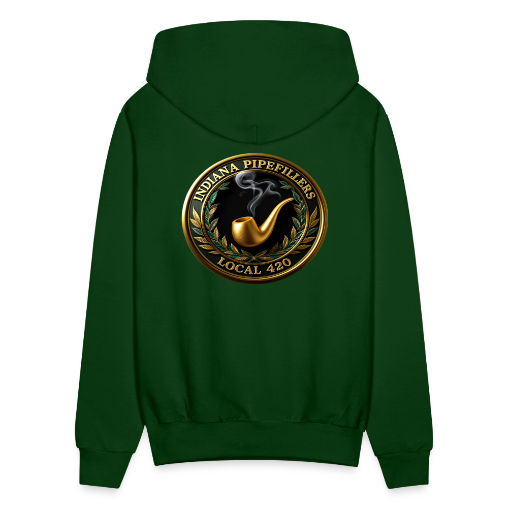 INDIANA PIPEFILLERS LOCAL 420 F/B DESIGN Men's Hoodie - forest green