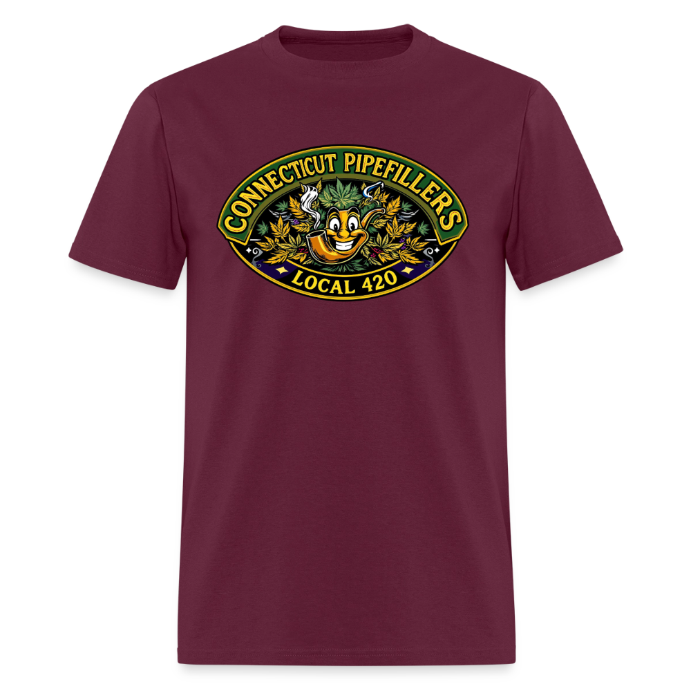 CONNECTICUT PIPEFILLERD LOCAL 420Men's T-Shirt - burgundy