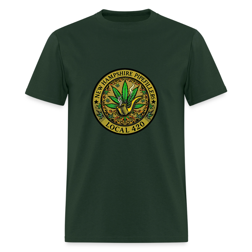 NEW HAMSHIRE PIPEFILLERS LOCAL 420 Men's T-Shirt - forest green