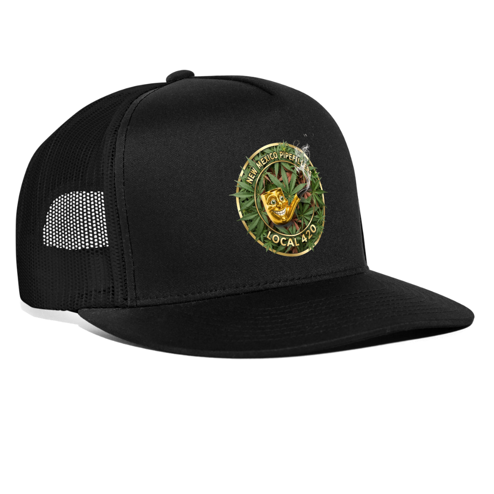 NEW MEXICO PIPEFILLERS LOCAL 420 Trucker Hat - black/black
