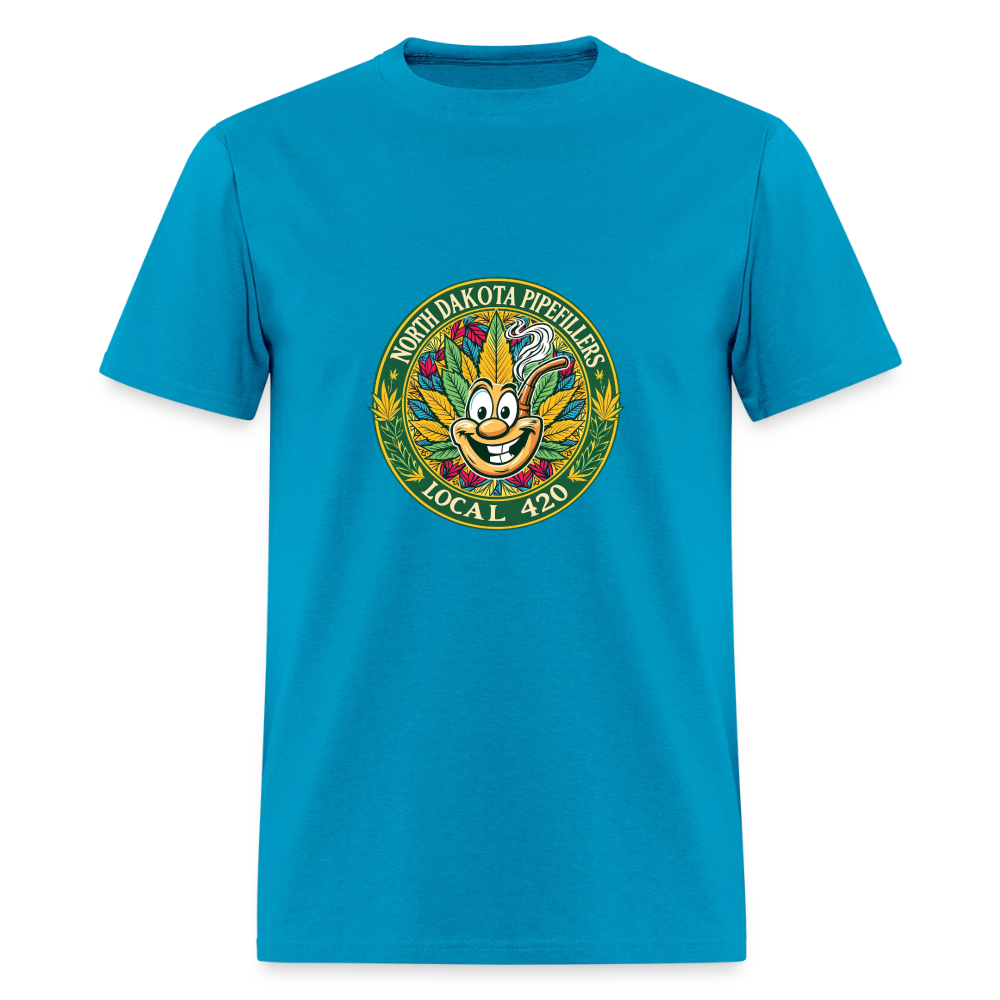 NORTH DAKOTA PIPEFILLERS LOCAL 420 Men's T-Shirt - turquoise