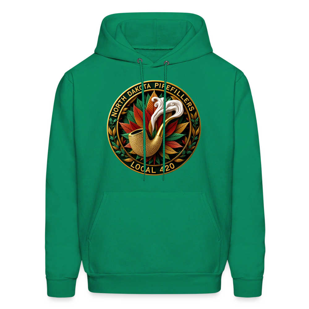 NORTH DAKOTA PIPEFILLERS LOCAL 420 Men's Hoodie - kelly green