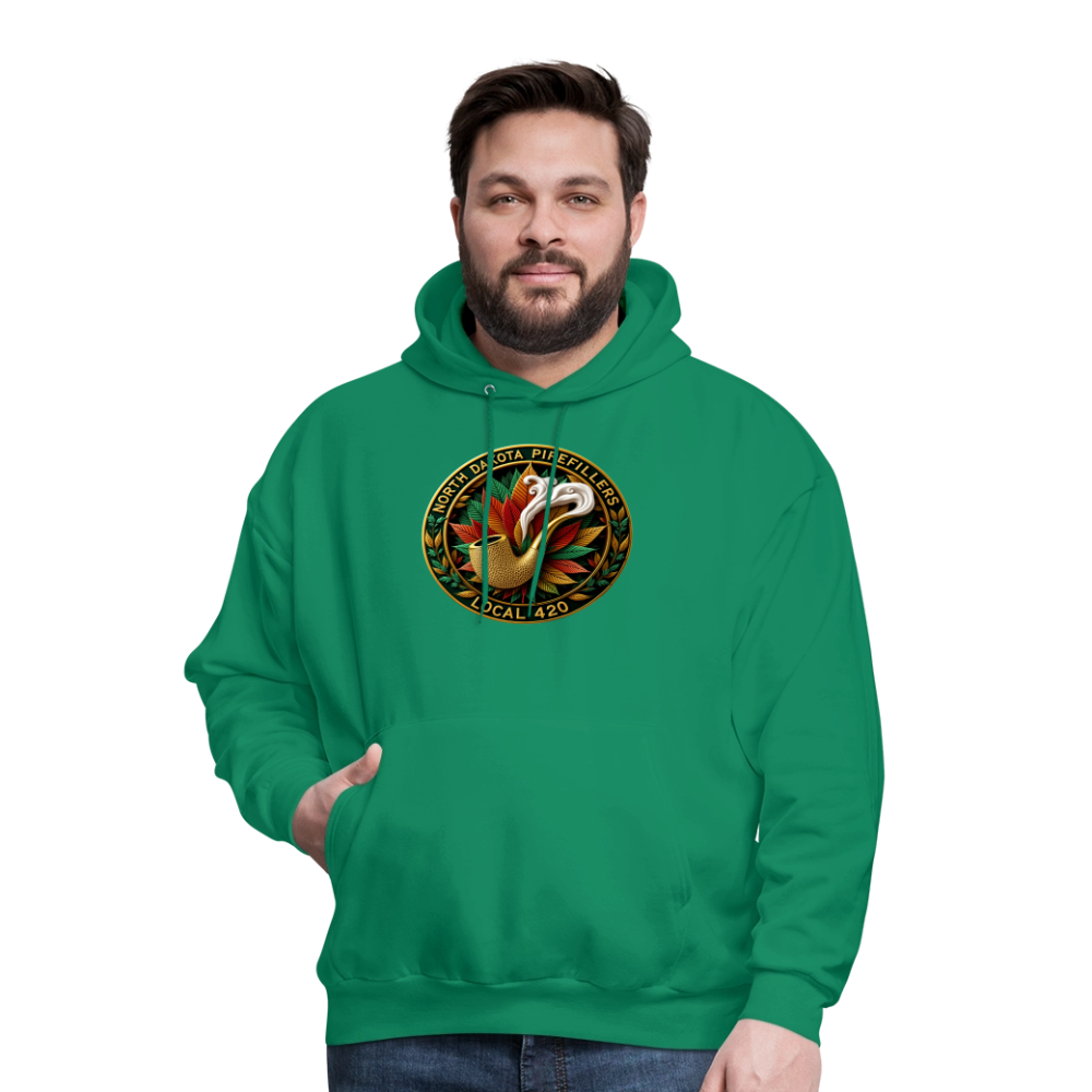 NORTH DAKOTA PIPEFILLERS LOCAL 420 F/B DESIGNS Men's Hoodie - kelly green