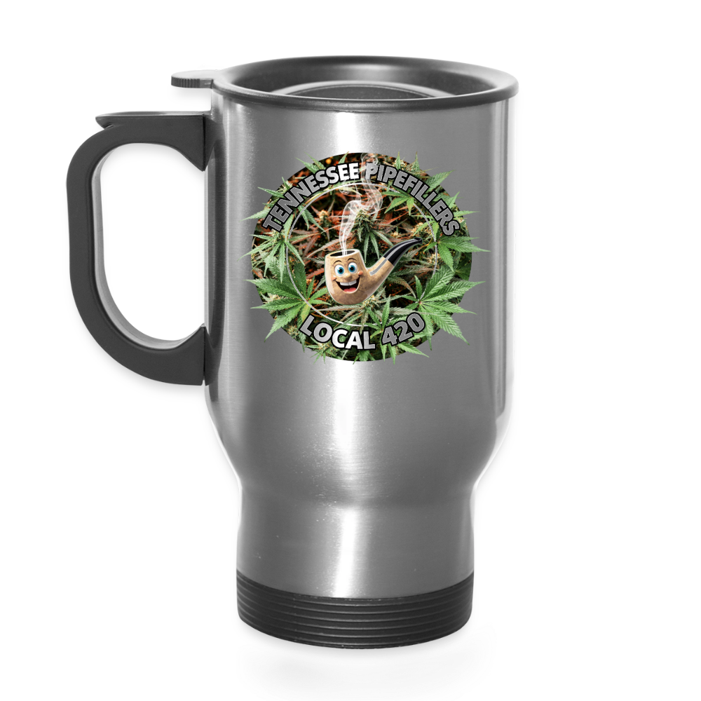 TENNESSEE PIPEFILLERS LOCAL 420 14oz Stainless Steel Travel Mug - silver