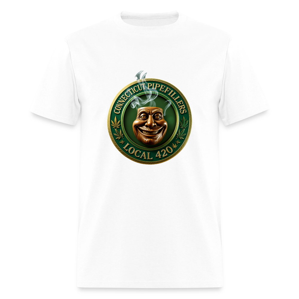 CONNECTICUT PIPEFILLERS LOCAL 420 DESIGN Men's T-Shirt - white