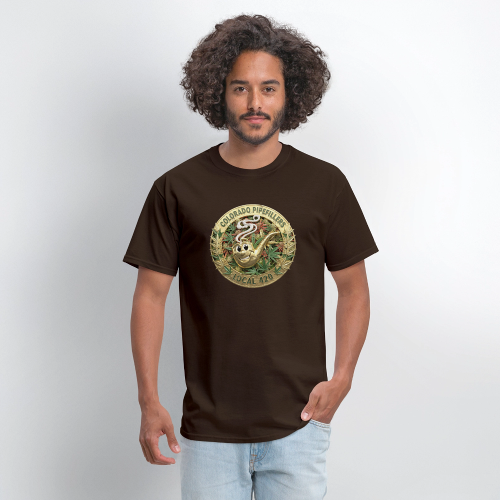 COLORADO PIPEFILLERS LOCAL 420 Men's T-Shirt - brown