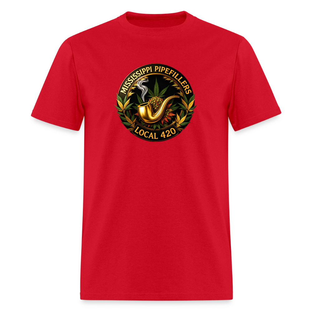 MISSISSIPPI PIPEFILLERS LOCAL 420 Men's T-Shirt - red