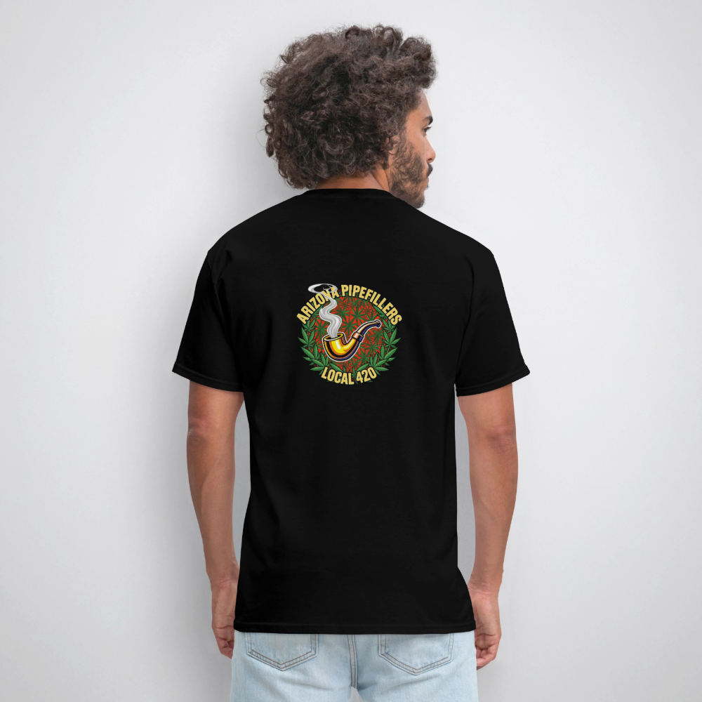 ARIZONA PIPEFILLERS LOCAL 420  F/B DESIGN Men's T-Shirt - black