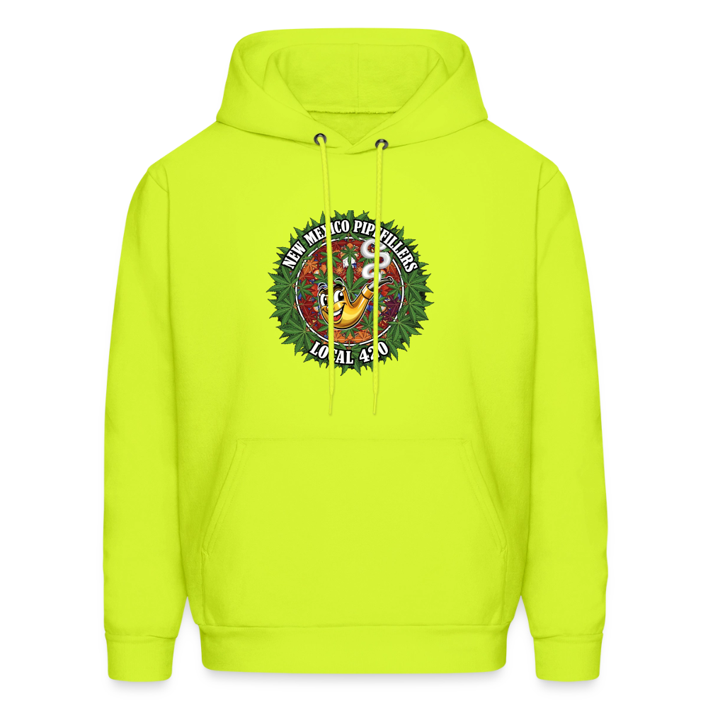 NEW MEXICO PIPEFILLERS LOCAL 420 Men's Hoodie - safety green