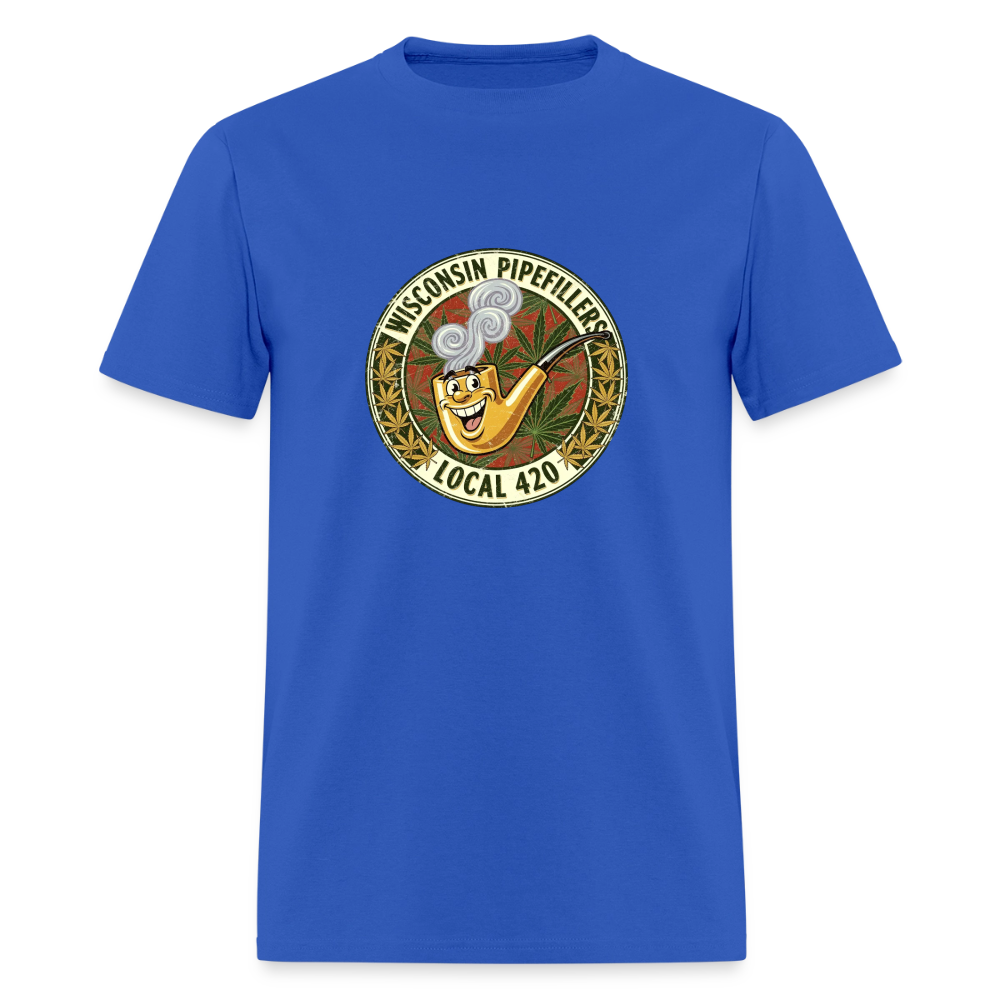 WISCONSIN PIPEFILLERS LOCL 420 F/B DESIGN Men's T-Shirt - royal blue