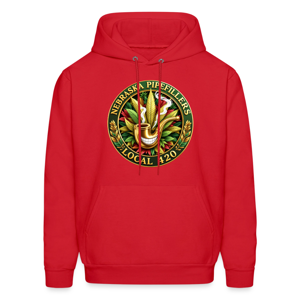 NEBRASKA PIPEFILLERS LOCAL 420 F/B DESIGNS Men's Hoodie - red