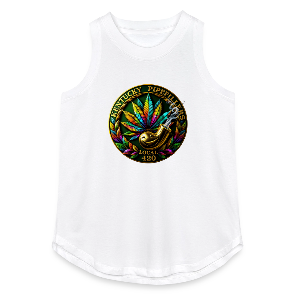 KENTUCKY PIPEFILLERS LOCAL 420 Women's Relaxed Tank Top - white
