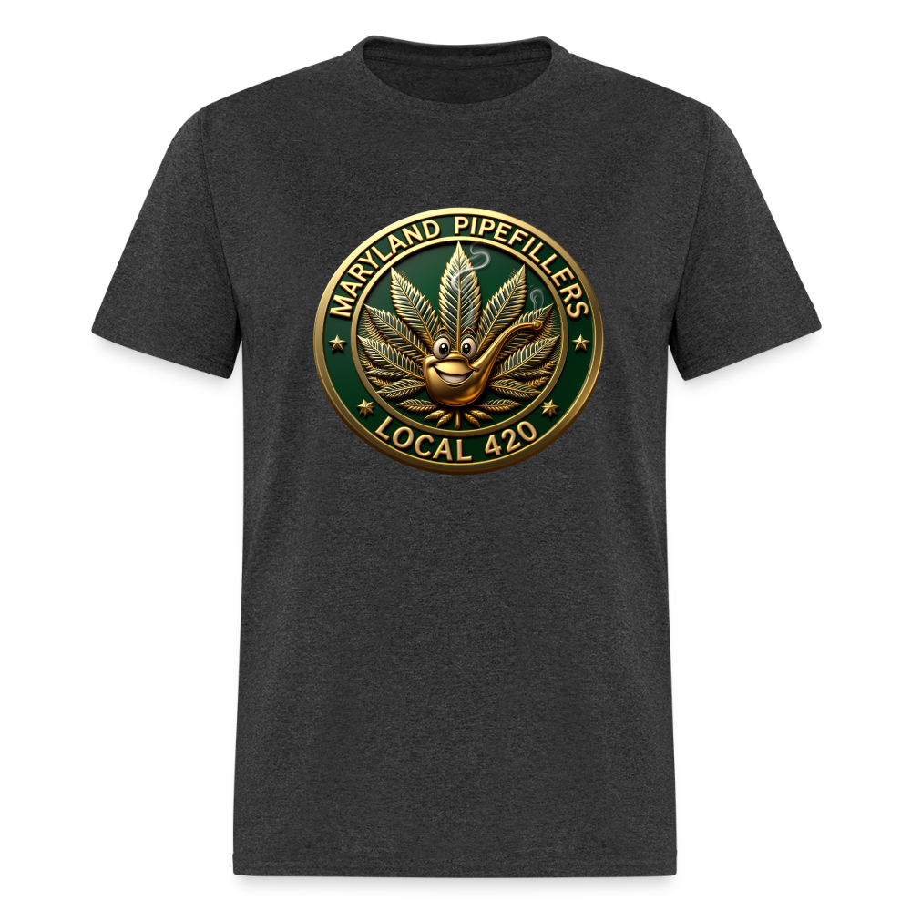 MARYLAND PIPEFILLERS LOCAL 420 Men's T-Shirt - heather black
