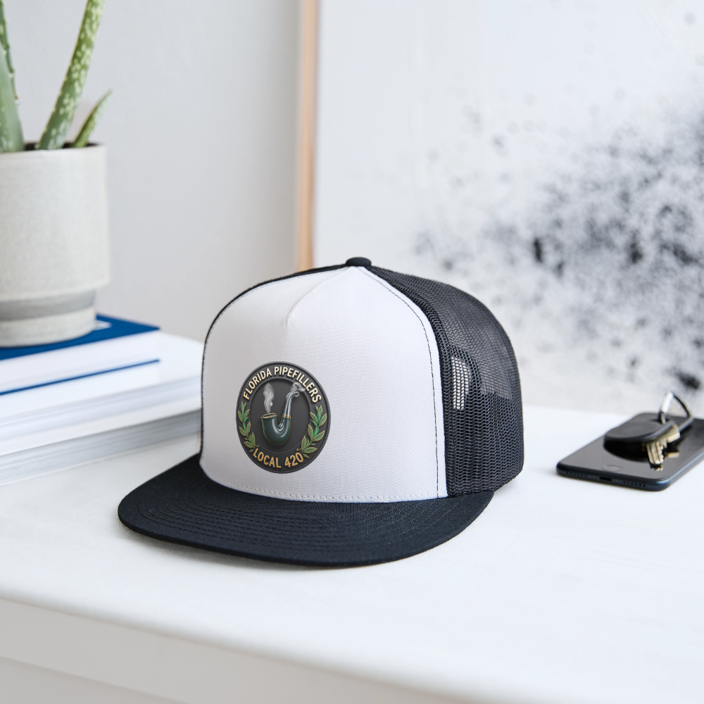 FLORIDA PIPEFILLERS LOCAL 420 Trucker Hat - white/black