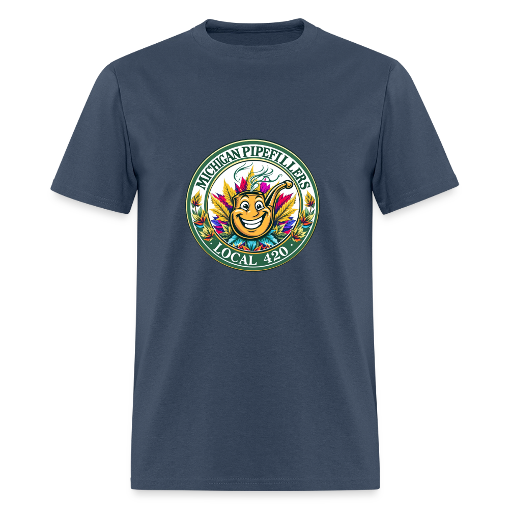 MICHIGAN PIPEFILLERS LOCAL 420 Men's T-Shirt -  blue dusk