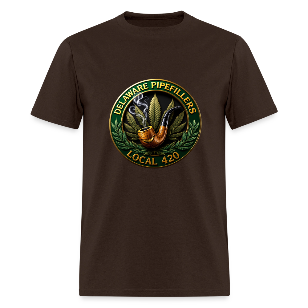 DELAWARE  PIPEFILLERS LOCAL 420 Men's T-Shirt - brown
