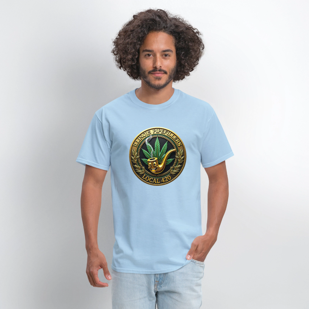 ILLINOIS PIPEFILLERS LOCAL 420 Men's T-Shirt - powder blue