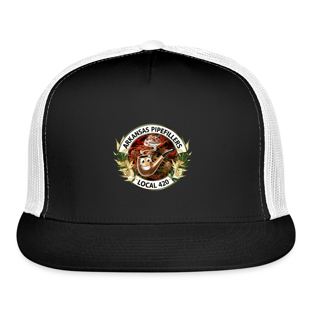 ARKANSAS  PIPEFILLERS LOCAL 420 Trucker Hat - black/white
