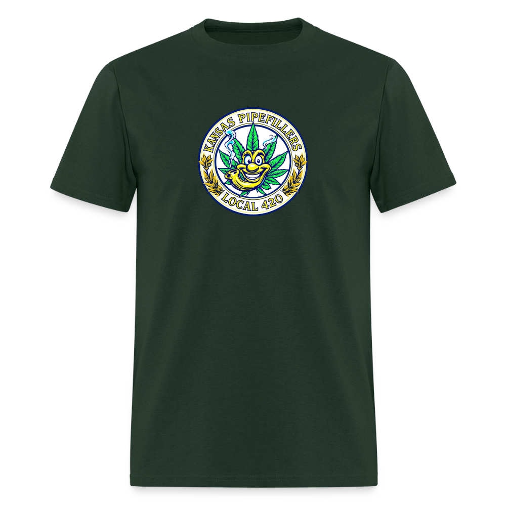KANSAS PIPEFILLERS LOCAL 420 Men's T-Shirt - forest green
