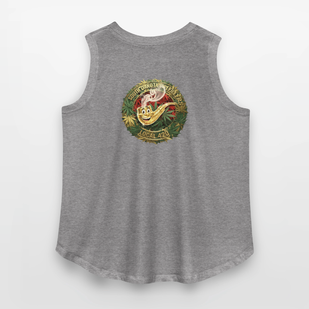 SOUTH DAKOTA PIPEFILLERS LOCAL 420  F/B DESIGN Women's Curvy Relaxed Tank Top - granite heather 