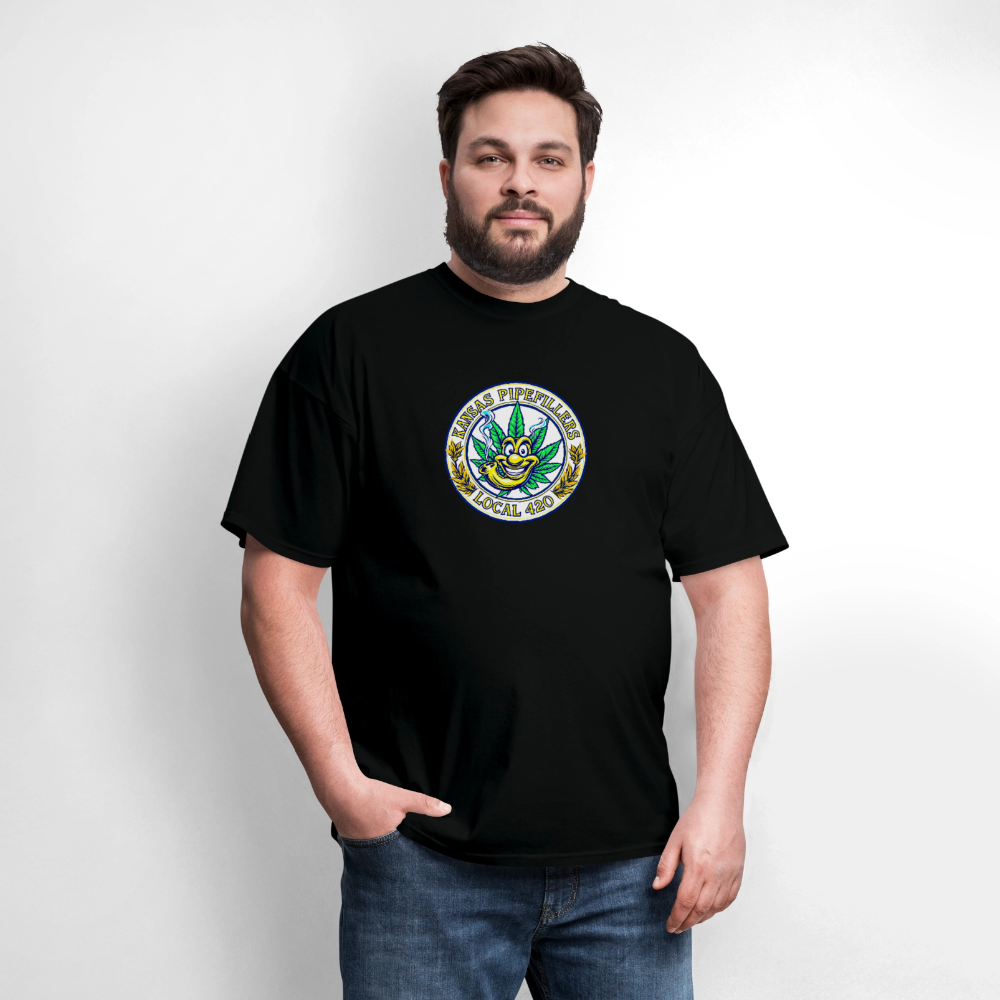 KANSAS PIPEFILLERS LOCAL 420 F/B DESIGNS Men's T-Shirt - black