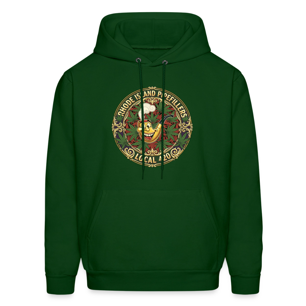 RHODE ISLAND PIPEFILLERS LOCAL 420 Men's Hoodie - forest green
