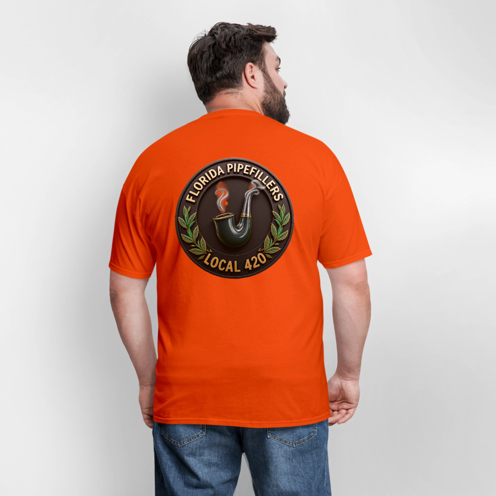 FLORIDA PIPEFILLERS LOCAL 420 F/B DESIGN Men's T-Shirt - orange