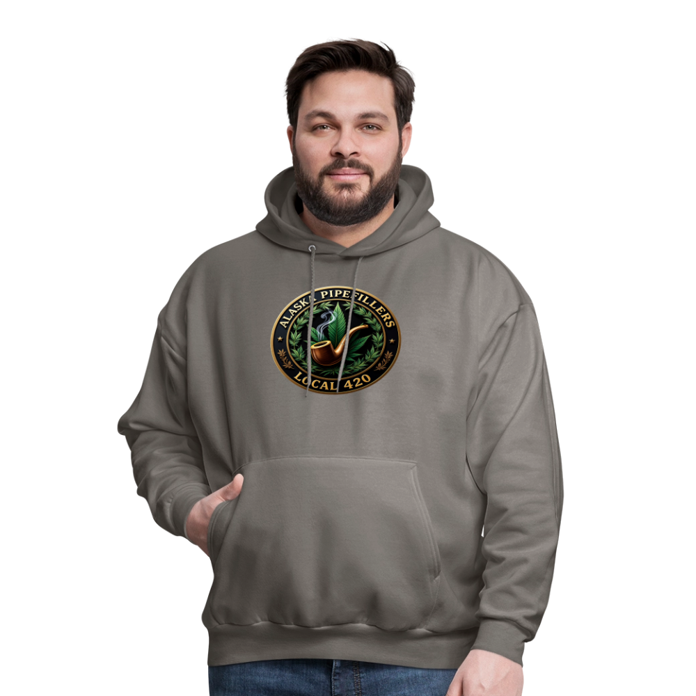 ALASKA PIPEFILLERS LOCAL 420 Men's Hoodie - asphalt gray