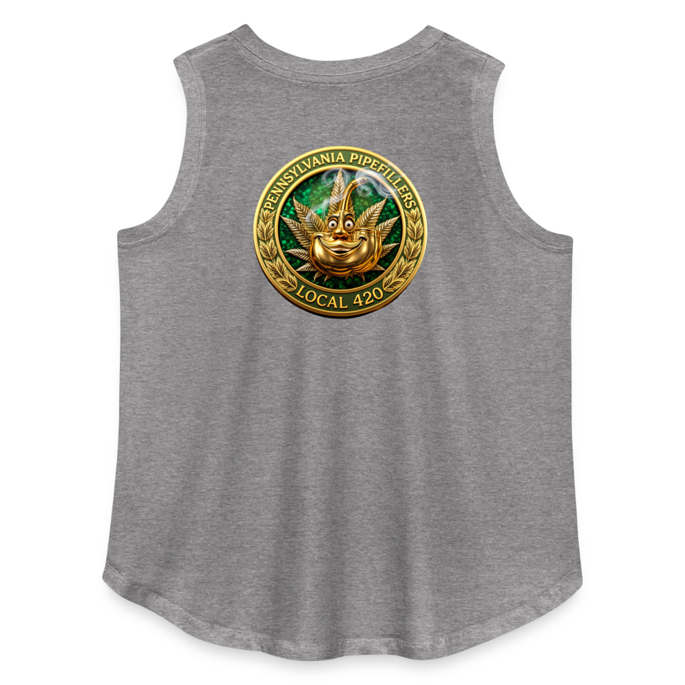 PENNSYLVANIA PIPEFILLERS LOCAL 420 F/B DESIGNS Women's Curvy Relaxed Tank Top - granite heather 