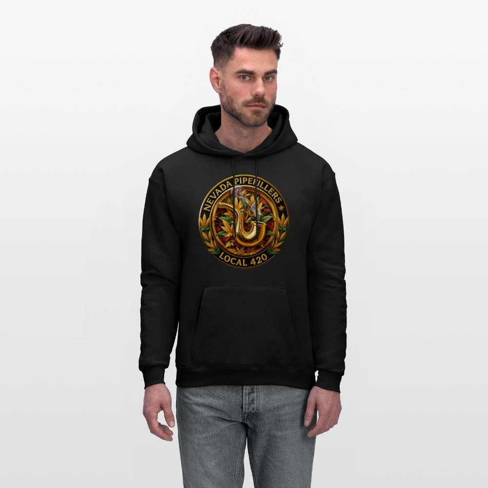 NEVADA PIPEFILLERS LOCAL 420  F/B DESIGN Men's Hoodie - black