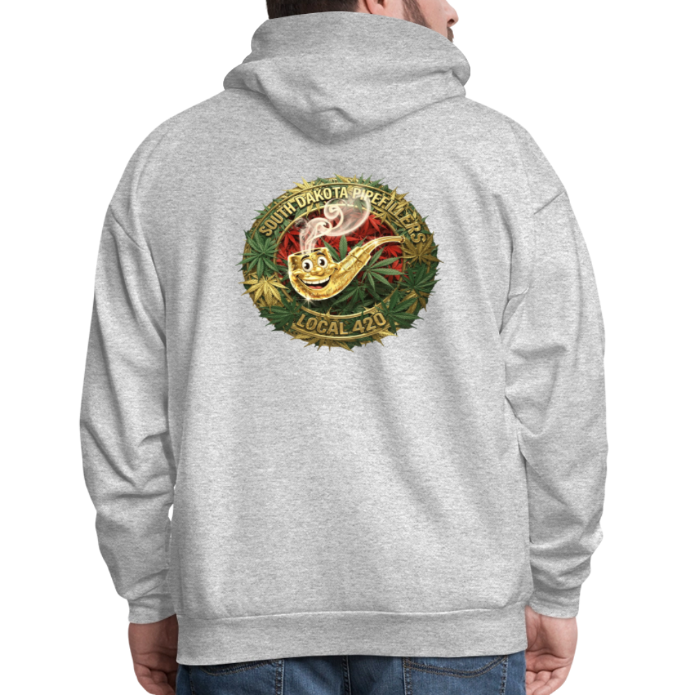 SOUTH DAKOTA PIPEFILLERS LOCAL 420  F/B DESIGN Men's Hoodie - heather gray