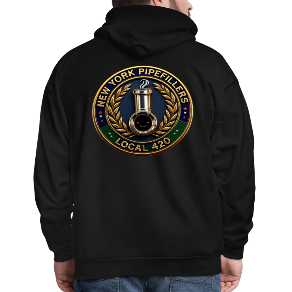 NEW YORK PIPEFILLERS LOCAL 420 F/B DESIGNS Men's Hoodie - black