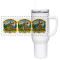 US PIPEFILLERS UNION LOCAL 420 HERBIE HERBIVORE BRO, 40 oz Stainless Steel Travel Tumbler - white