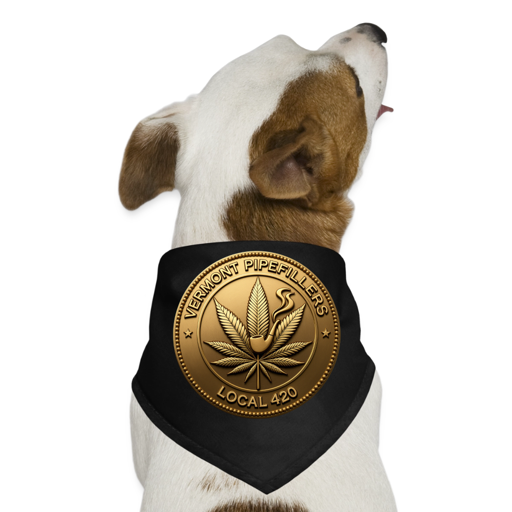 VERMONT PIPEFILLERS LOCAL 420 Union Dog Bandana - black