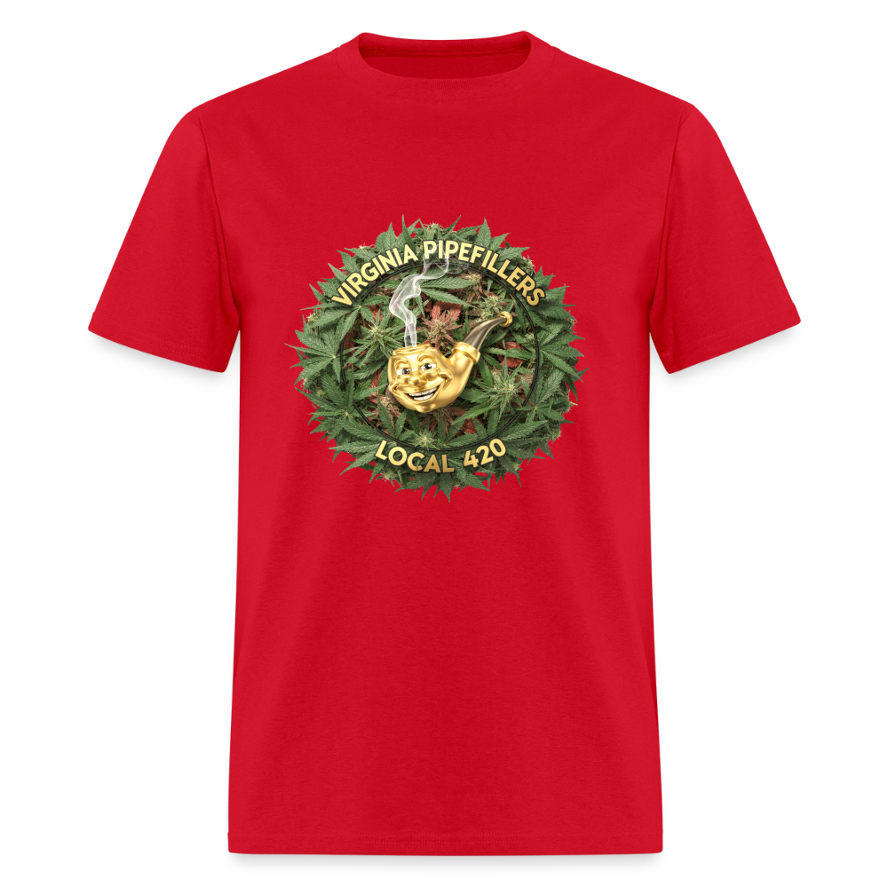 VIRGINIA PIPEFILLERS LOCAL 420 F/B DESIGN Men's T-Shirt - red