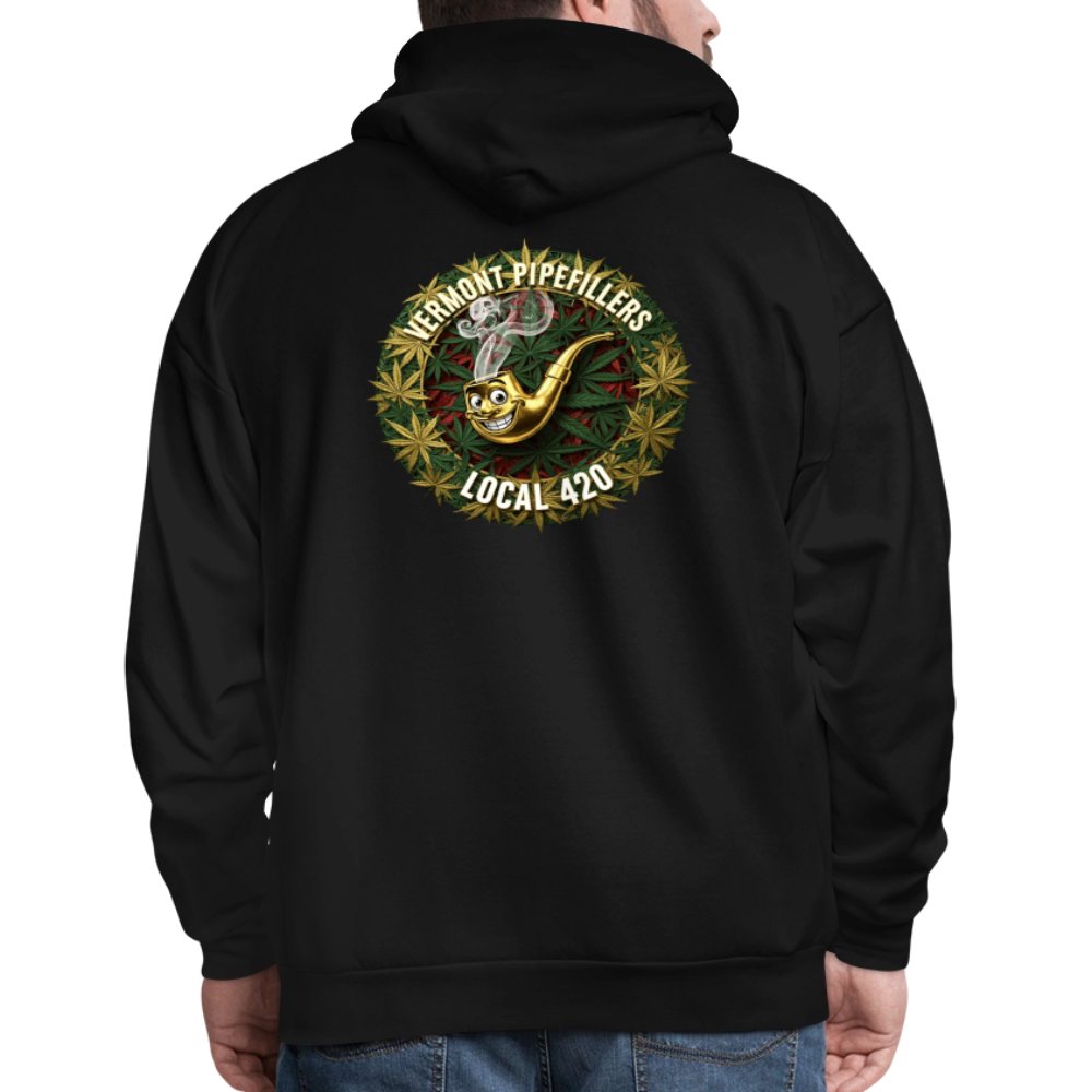 VERMONT PIPEFILLERS LOCAL 420  F/B DESIGN Men's  Hoodie - black