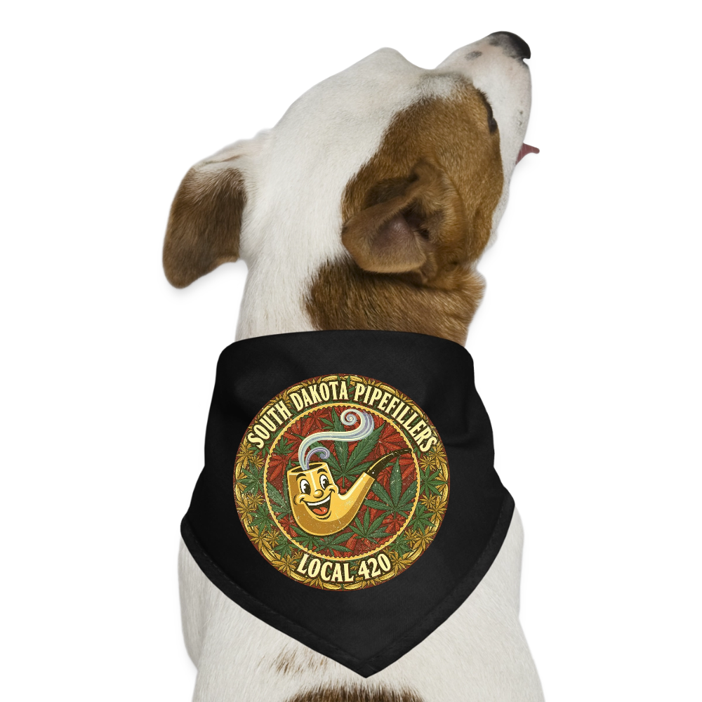 SOUTH DAKOTA PIPEFILLERS LOCAL 420 Union Dog Bandana - black