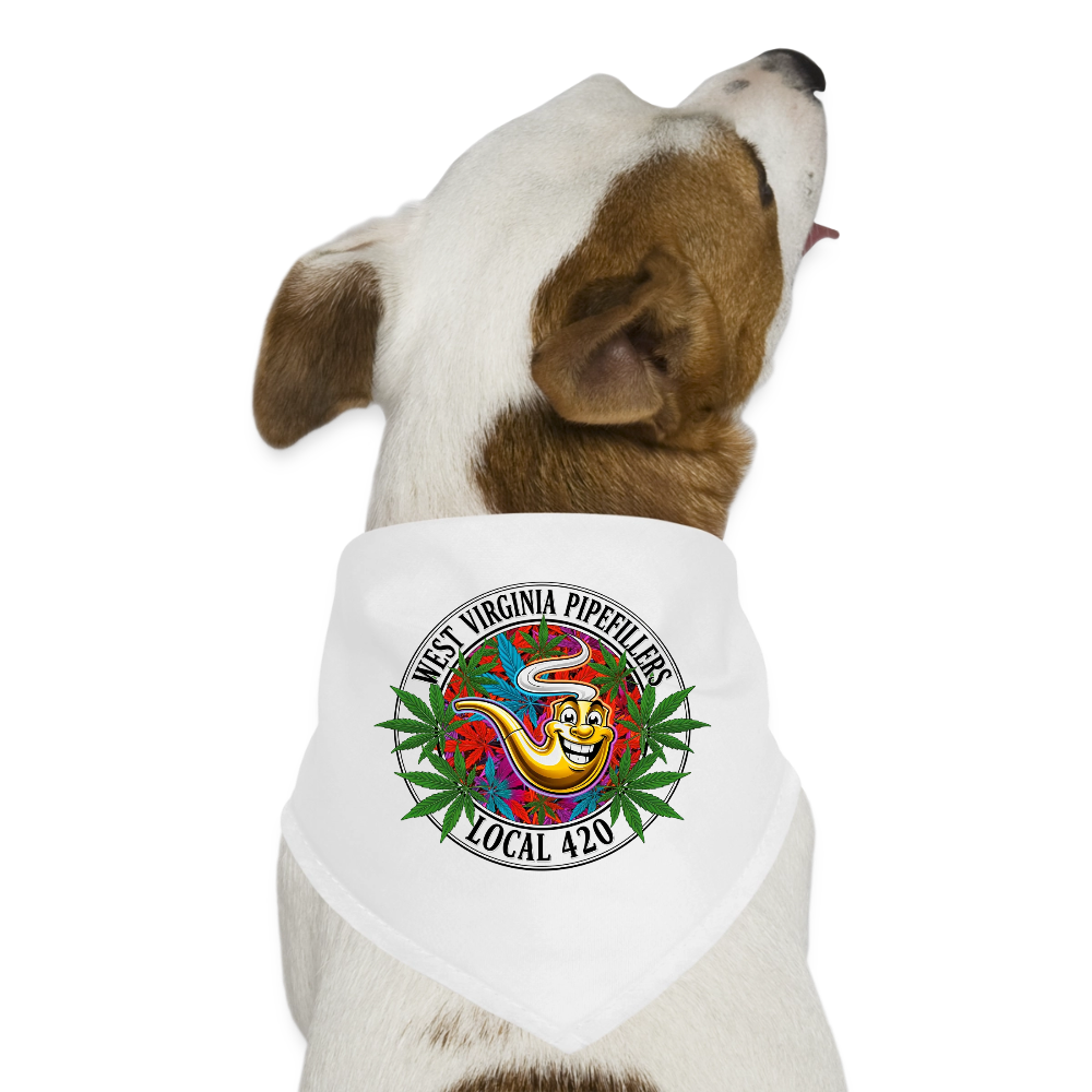 WEST VIRGINIA  PIPEFILLERS LOCAL 420 Union Dog Bandana - white
