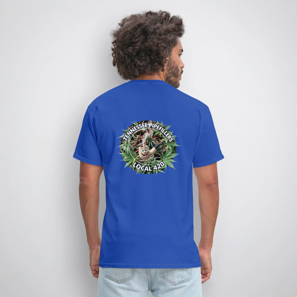 TENNESSEE PIPEFILLERS LOCAL 420 F/B DESIGN Men's T-Shirt - royal blue